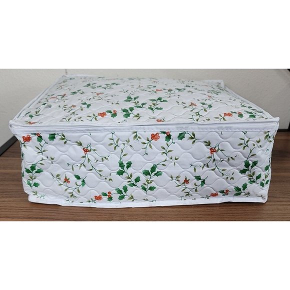 VTG Christmas Ornament Zip Storage Bags Christmas Holly Holiday Lillian Vernon - Picture 5 of 16